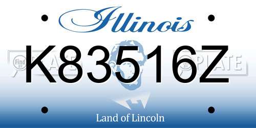 K83516Z Illinois License Plate