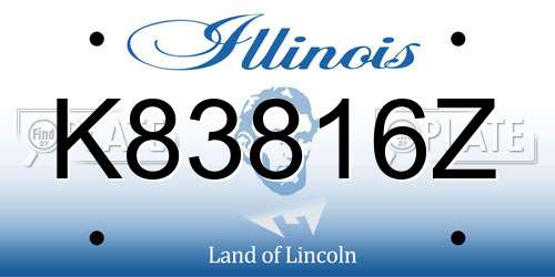 K83816Z Illinois License Plate