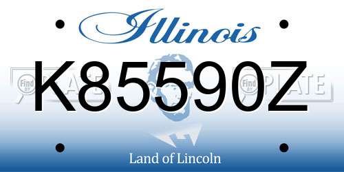 K85590Z Illinois License Plate