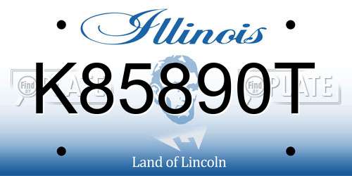 K85890T Illinois License Plate