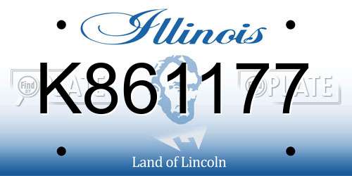 K861177 Illinois License Plate