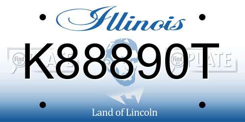 K88890T Illinois License Plate