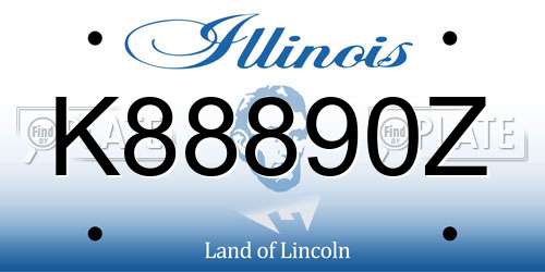 K88890Z Illinois License Plate