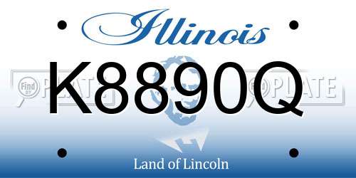 K8890Q Illinois License Plate