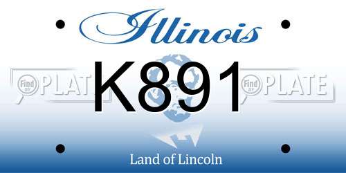 K891 Illinois License Plate