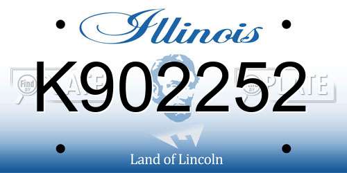 K902252 Illinois License Plate