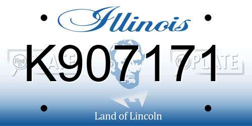 K907171 Illinois License Plate