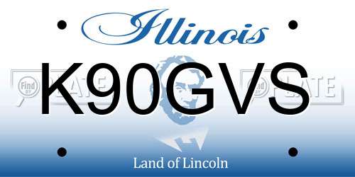 K90GVS Illinois License Plate
