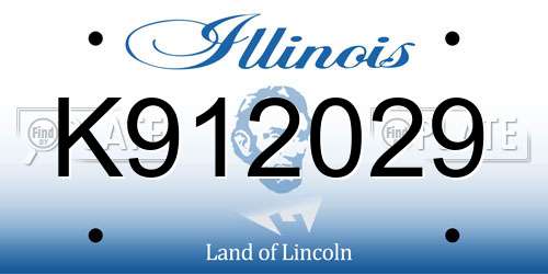 K912029 Illinois License Plate