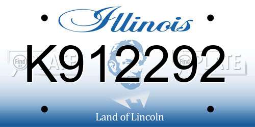 K912292 Illinois License Plate