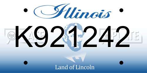 K921242 Illinois License Plate