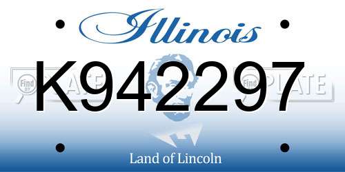 K942297 Illinois License Plate