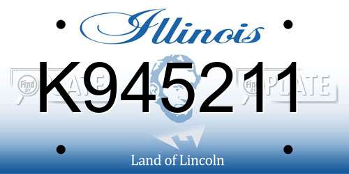 K945211 Illinois License Plate