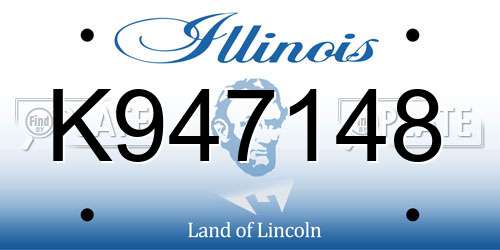 K947148 Illinois License Plate