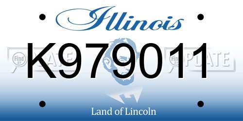 K979011 Illinois License Plate