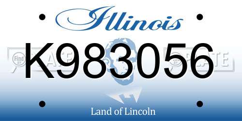 K983056 Illinois License Plate