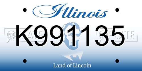 K991135 Illinois License Plate