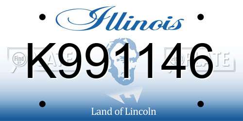 K991146 Illinois License Plate