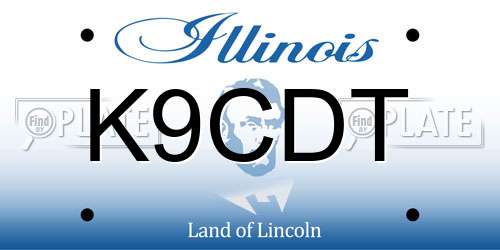K9CDT Illinois License Plate