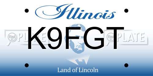 K9FGT Illinois License Plate