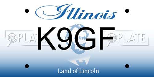 K9GF Illinois License Plate