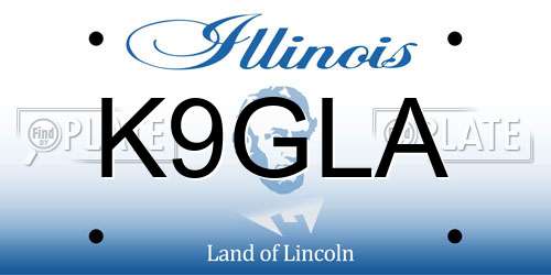 K9GLA Illinois License Plate