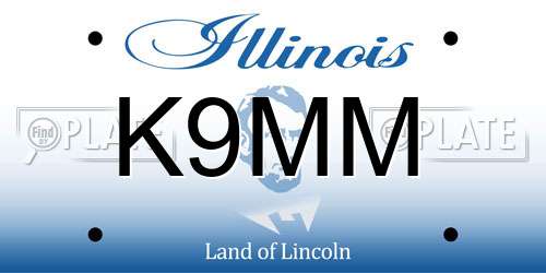 K9MM Illinois License Plate