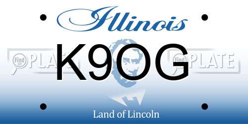 K9OG Illinois License Plate