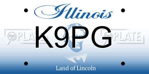 K9PG Illinois License Plate