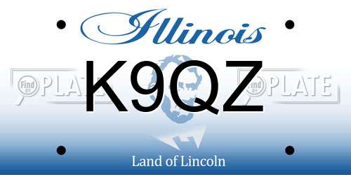 K9QZ Illinois License Plate