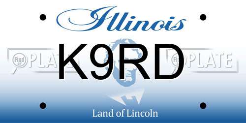 K9RD Illinois License Plate
