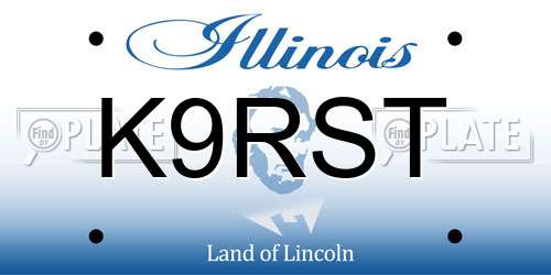 K9RST Illinois License Plate