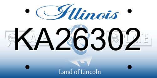 KA26302 Illinois License Plate