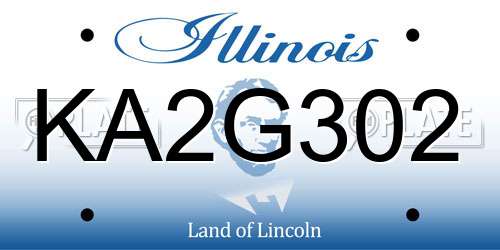 KA2G302 Illinois License Plate