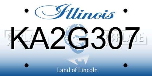 KA2G307 Illinois License Plate