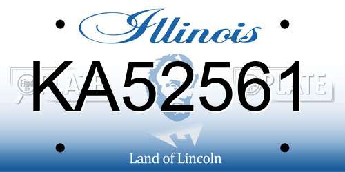 KA52561 Illinois License Plate