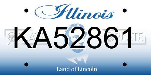 KA52861 Illinois License Plate