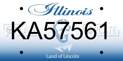 KA57561 Illinois License Plate