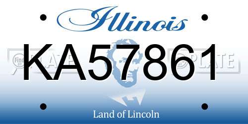 KA57861 Illinois License Plate