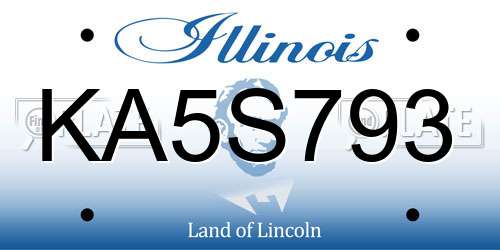 KA5S793 Illinois License Plate
