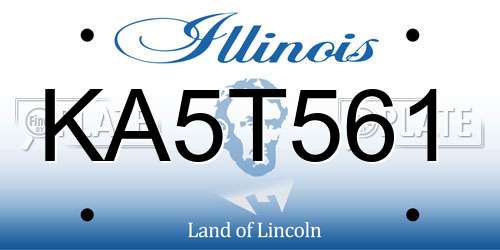 KA5T561 Illinois License Plate