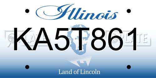 KA5T861 Illinois License Plate