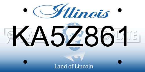KA5Z861 Illinois License Plate