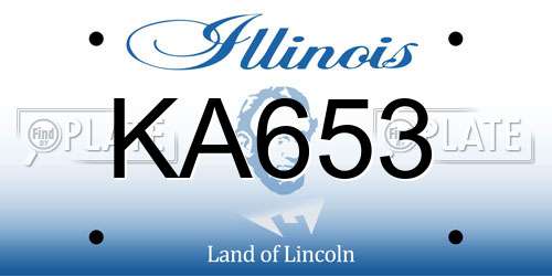 KA653 Illinois License Plate