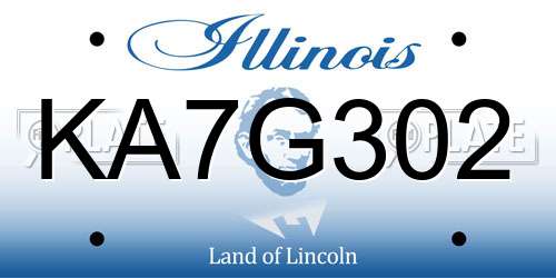 KA7G302 Illinois License Plate