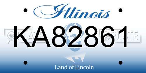 KA82861 Illinois License Plate