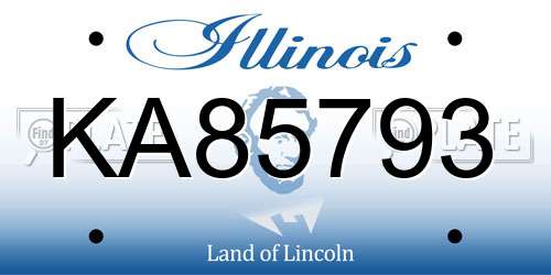 KA85793 Illinois License Plate