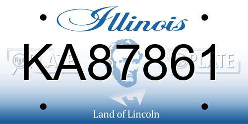 KA87861 Illinois License Plate
