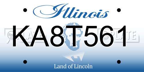 KA8T561 Illinois License Plate