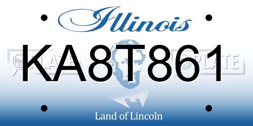 KA8T861 Illinois License Plate